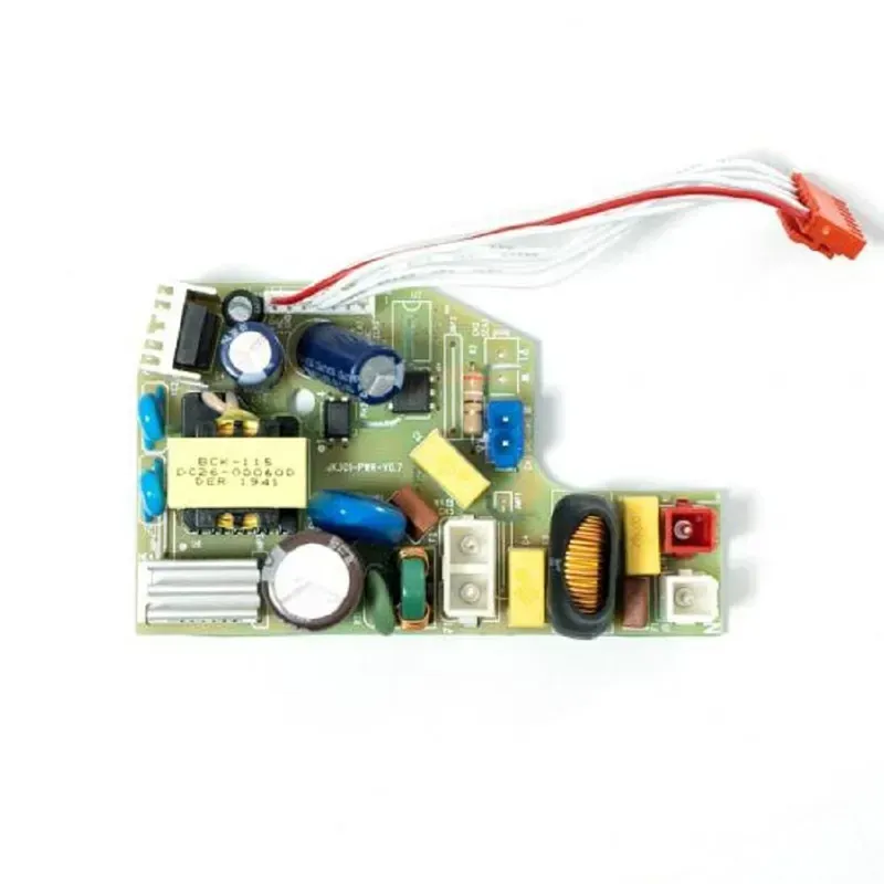 Close-up of smart toilet PCB components like sensors and microcontrollers