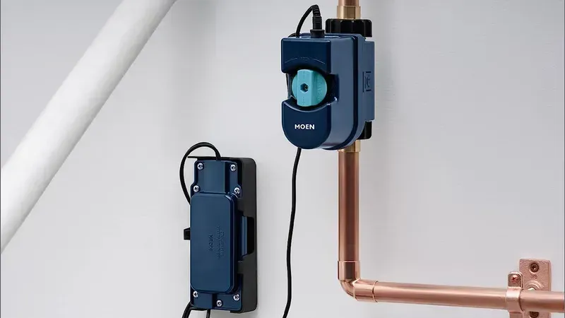 Smart water leak detector in a residential setting