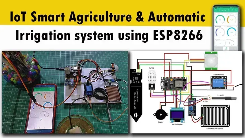 An example of a smart agriculture PCB board design, highlighting its layout and traces.