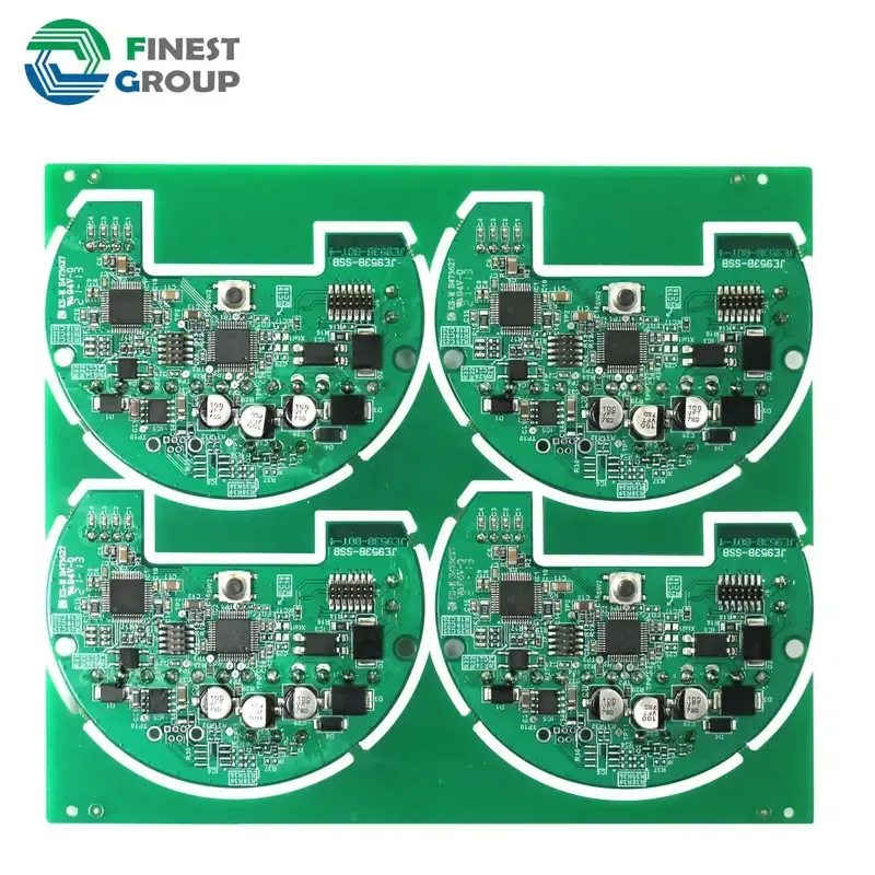 A close-up view of a smart smoke detector PCB board