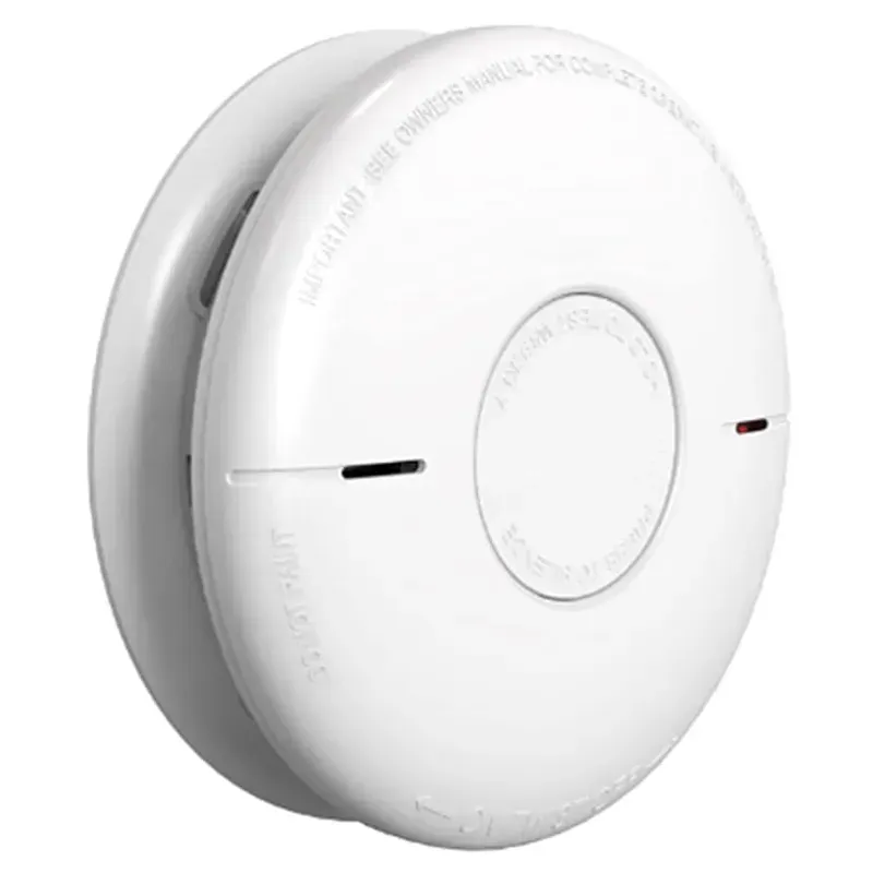 Close-up of sensors integrated onto a smart smoke detector PCB