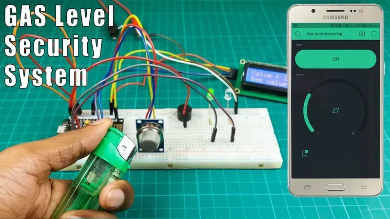 An IoT gas detection system setup