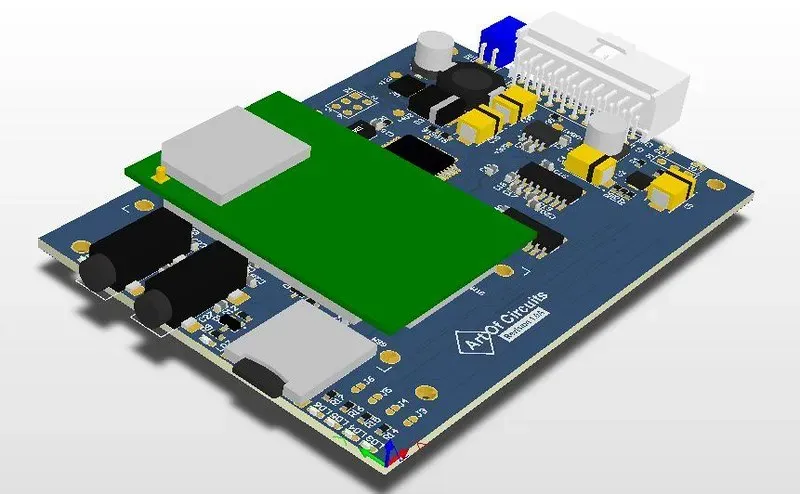 An engineer designing a pet locator circuit board