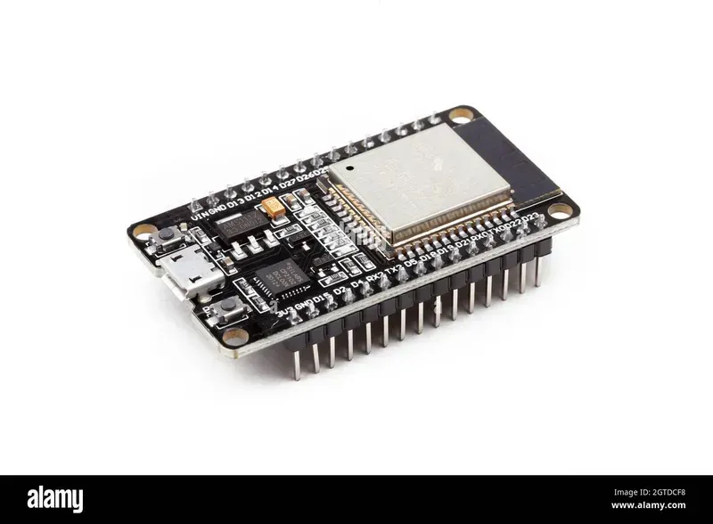 A magnified view of a Bluetooth and Wi-Fi communication chip.