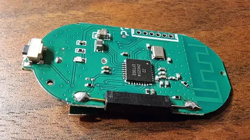 A PCB inside smart window sensor