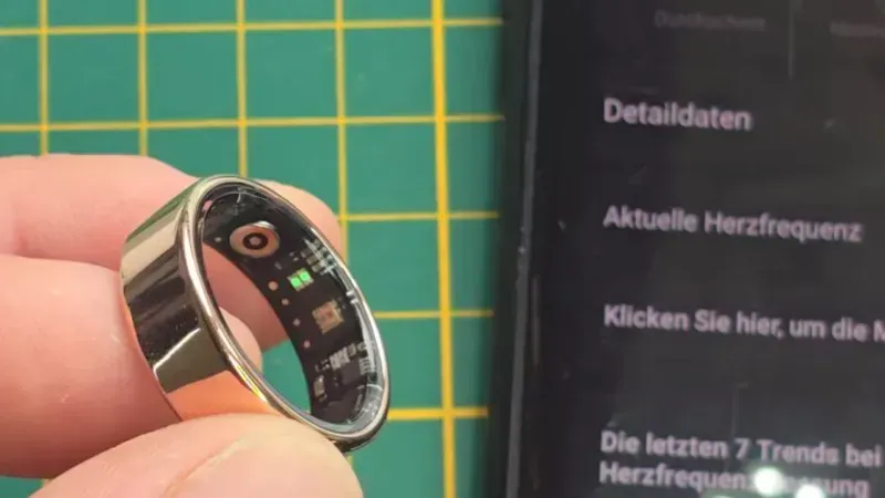 Internal components of a smart ring, focusing on the PCB