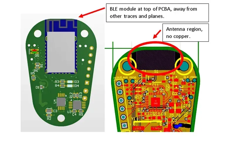 Earphone PCB component placement