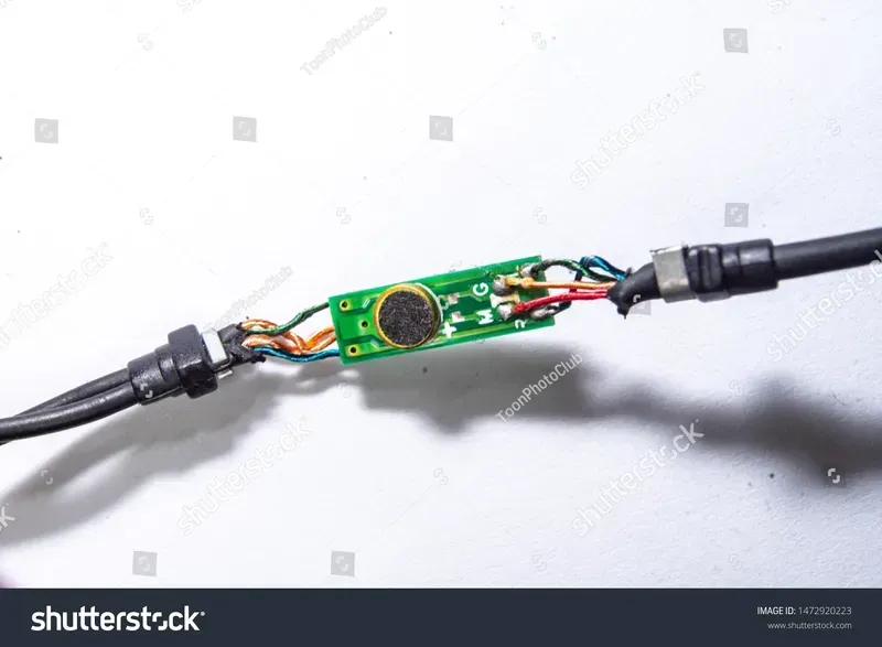 Earphone PCB material close-up