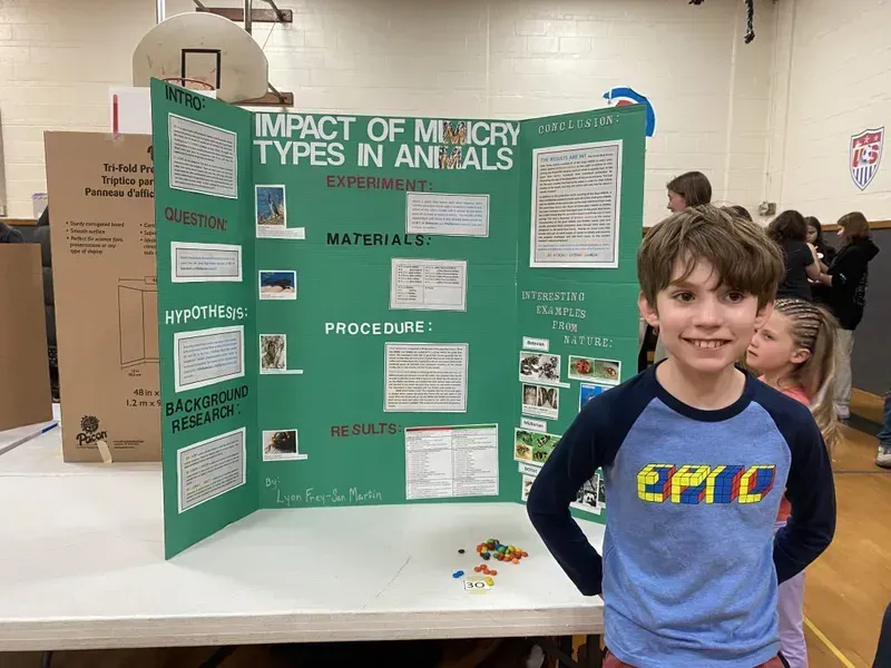 Students using experiment board