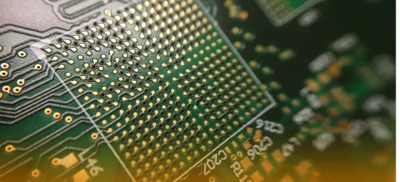 A close-up of PCB materials