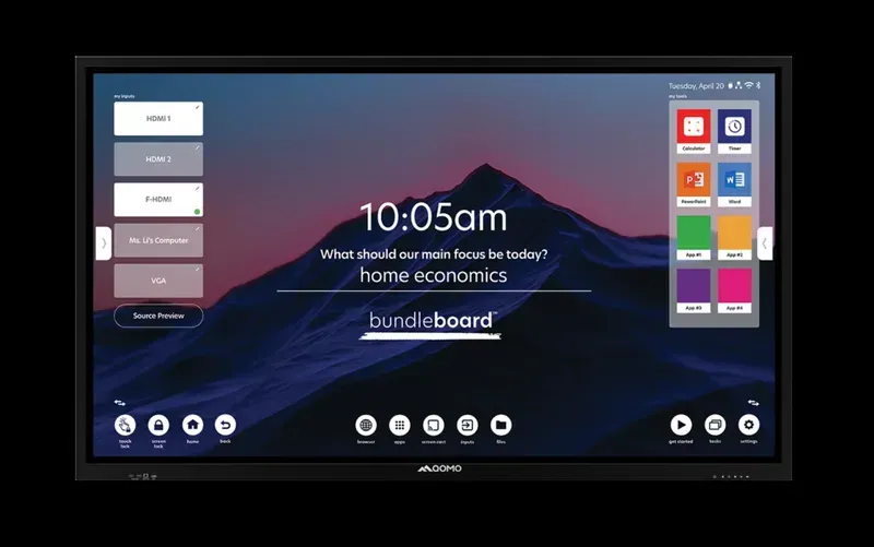Interactive board display panel