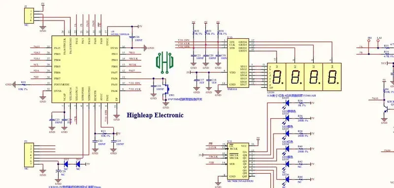 PCB layout with gas sensors