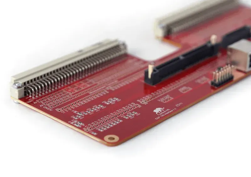 Various input/output interfaces on a DSP experiment board