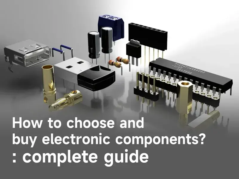 Various electronic components on a table