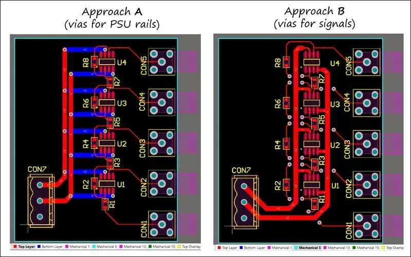 Audio PCB signal routing