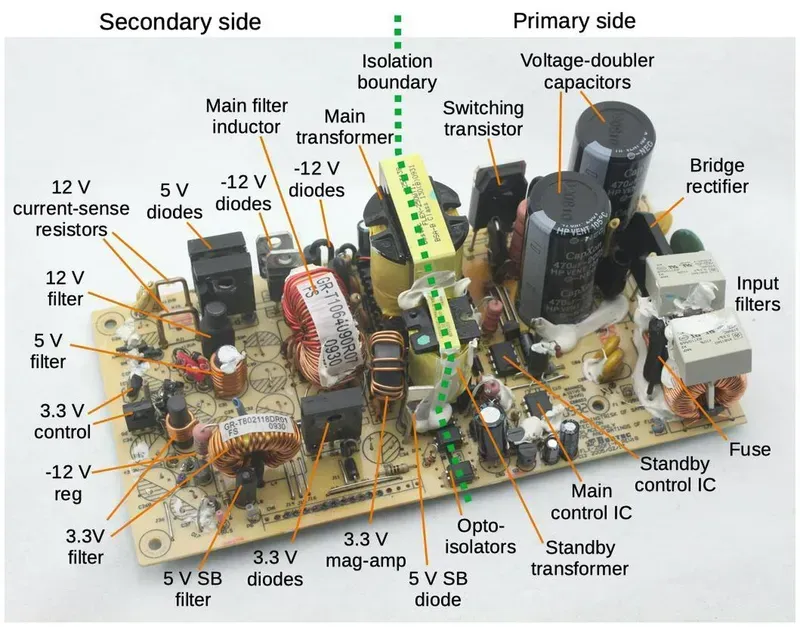 Power supply of a control board
