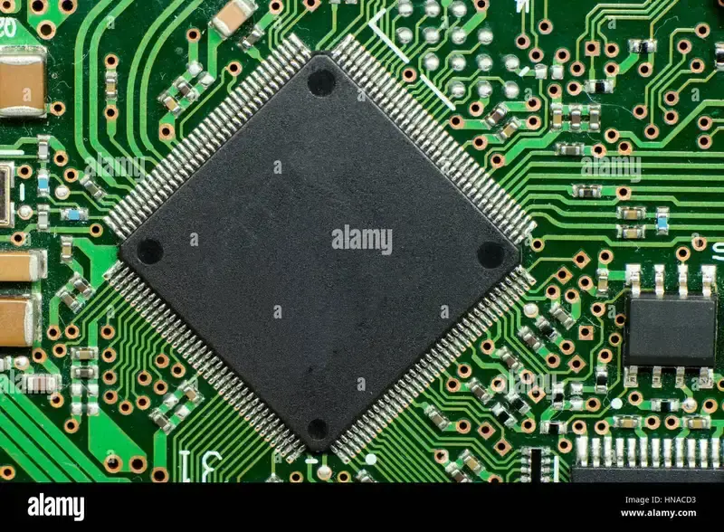 A sensor mounted on a circuit board