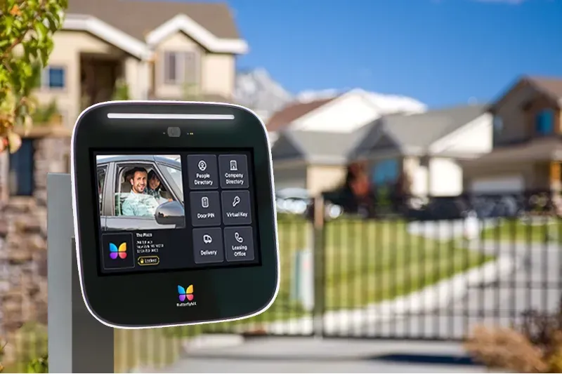 Smart access control system at a residential building entrance