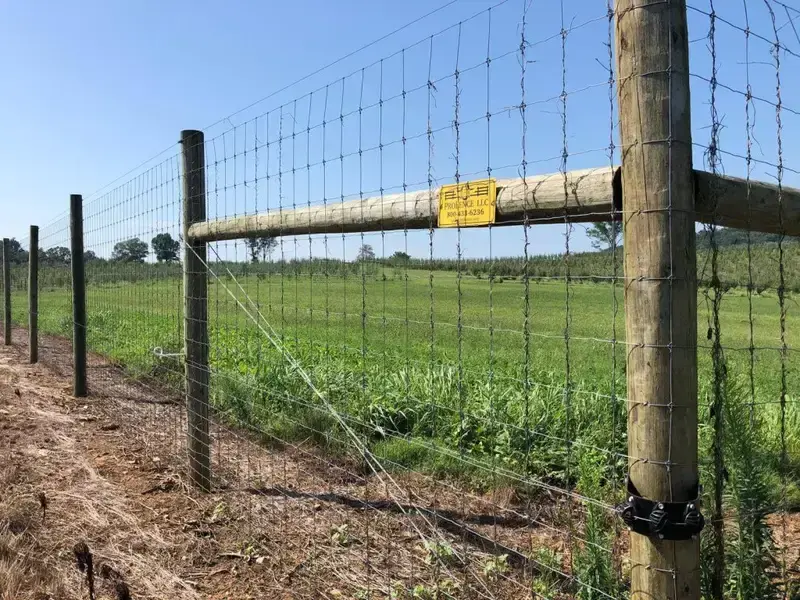 Electronic fence surrounding a farm