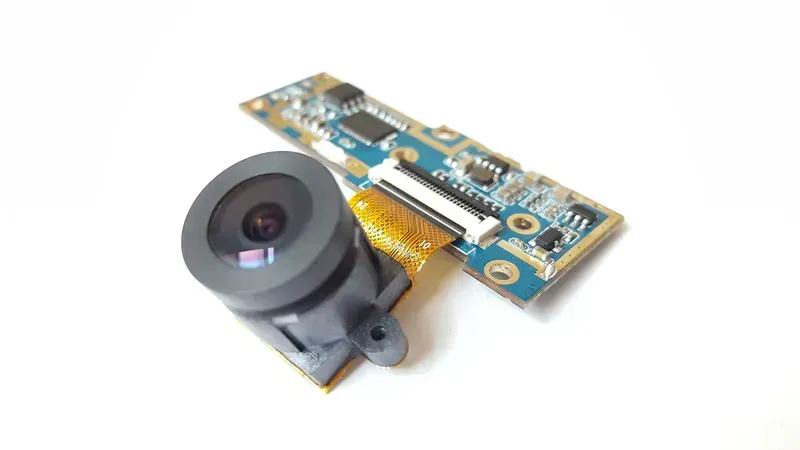 Components on a camera PCB board