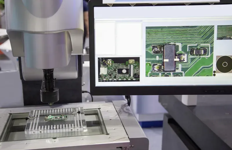 Automated Optical Inspection of a PCB.
