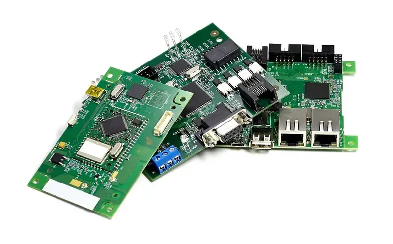 A PCB connecting components in power grid system