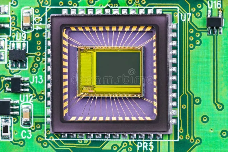 PCB board sensor close-up