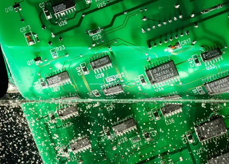 A PCB board coating