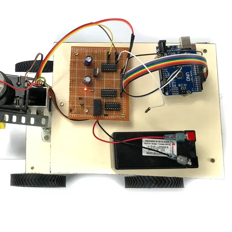 A prototype PCB for an agricultural robot