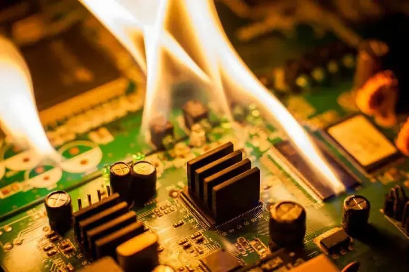 A sample of heat-resistant PCB material