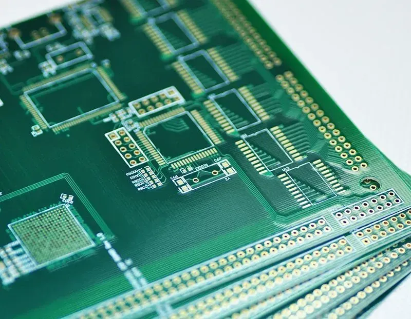 Close-up view of an AGV PCB