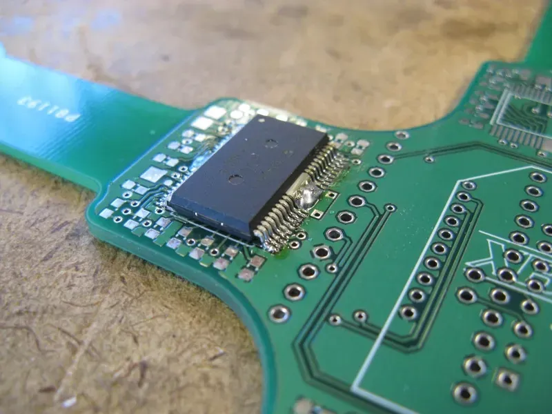 Heat sink on a quadrotor drone PCB