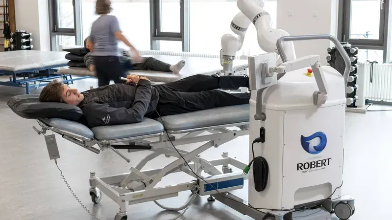 Rehabilitation robot in use