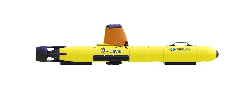 An Autonomous Underwater Vehicle in the ocean