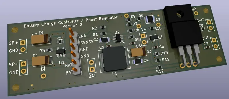 Close-up of a buoy's PCB board